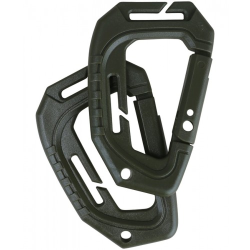 Kombat UK Spec Ops Carabiner (OD), The Spec-Ops Carabiner is a lightweight and versatile accessory designed for quick and secure attachment of gear to MOLLE systems